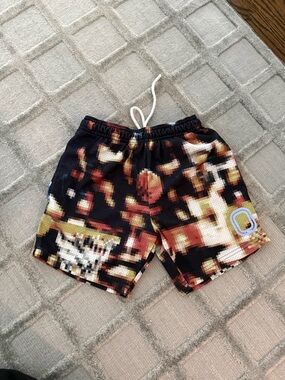 Overtime Kids Black Pixel-Print Shorts